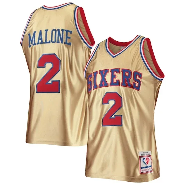 Elite Moses Malone PHI NBA Jersey - Cost-Effective - Licensed Product