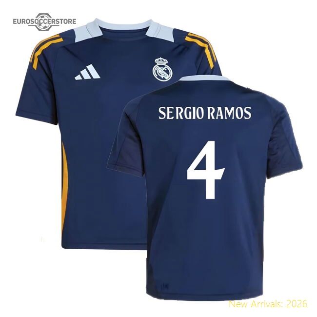 2024-2025 Real Madrid Training Jersey (navy) - Kids (sergio Ramos 4)