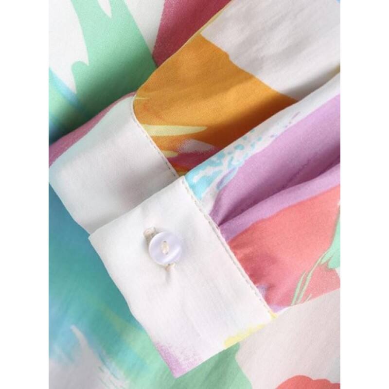 Painting Drop Shoulder Pocket Shirt DE9664