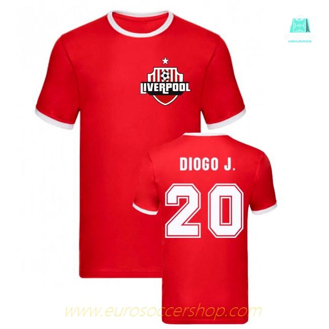 Diogo Jota Liverpool Ringer Tee (Red)