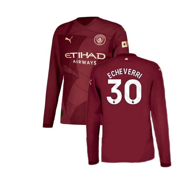 Superior Craftsmanship Football Man City Third Long Sleeve Authent...