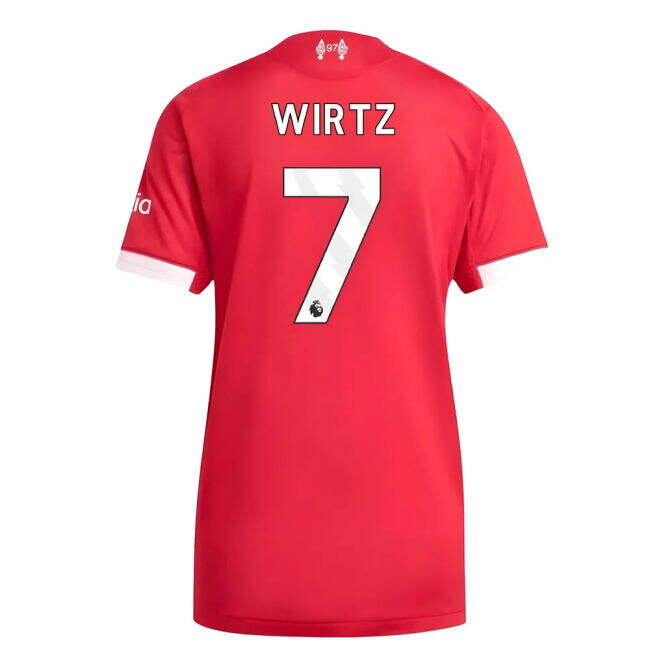 Liverpool Home Football Jersey 2025-20 Wirtz 7 L M Women S