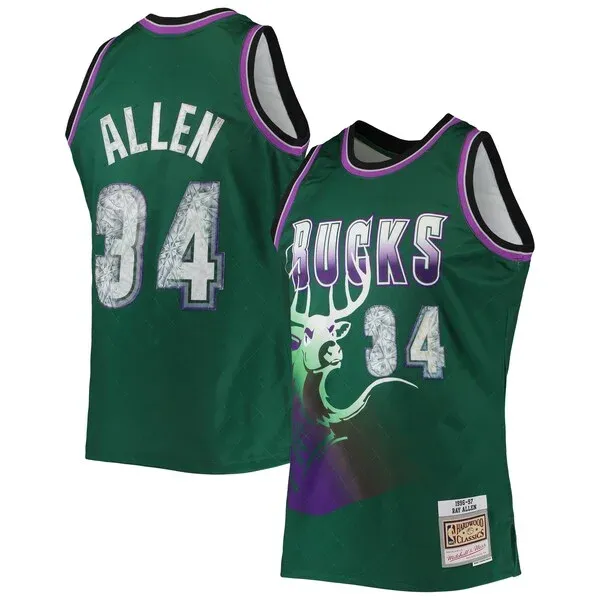 Ray Allen MIL Swingman Jersey - high-quality player-jersey - Green