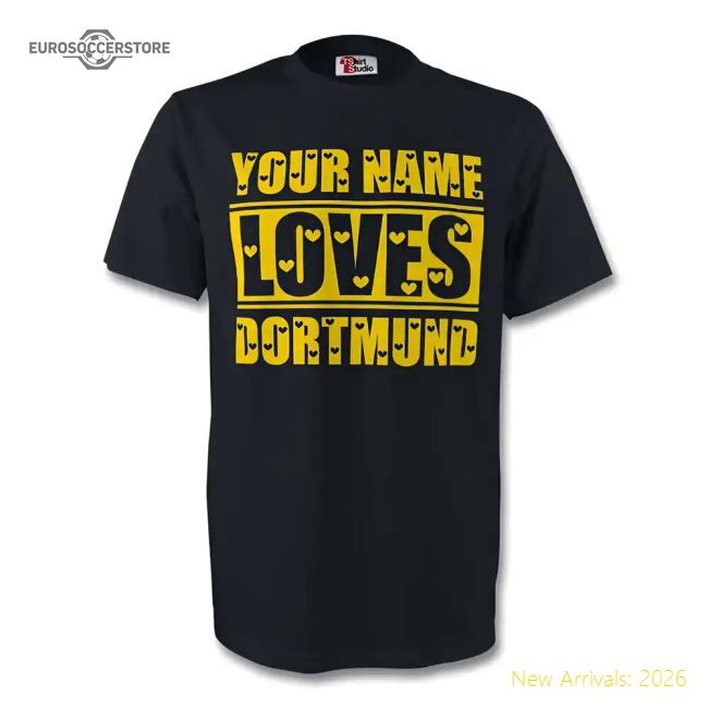 High-quality Your Name Loves Dortmund T-shirt (black) - Supporter Edition