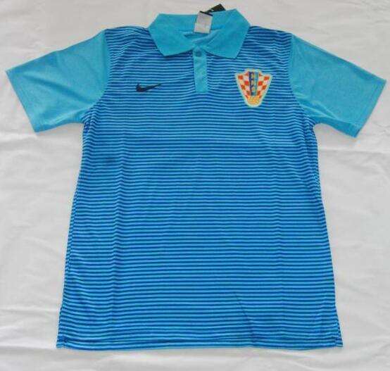 Professional Lightweight Croatia Blue 2016-17 Polo Shirt