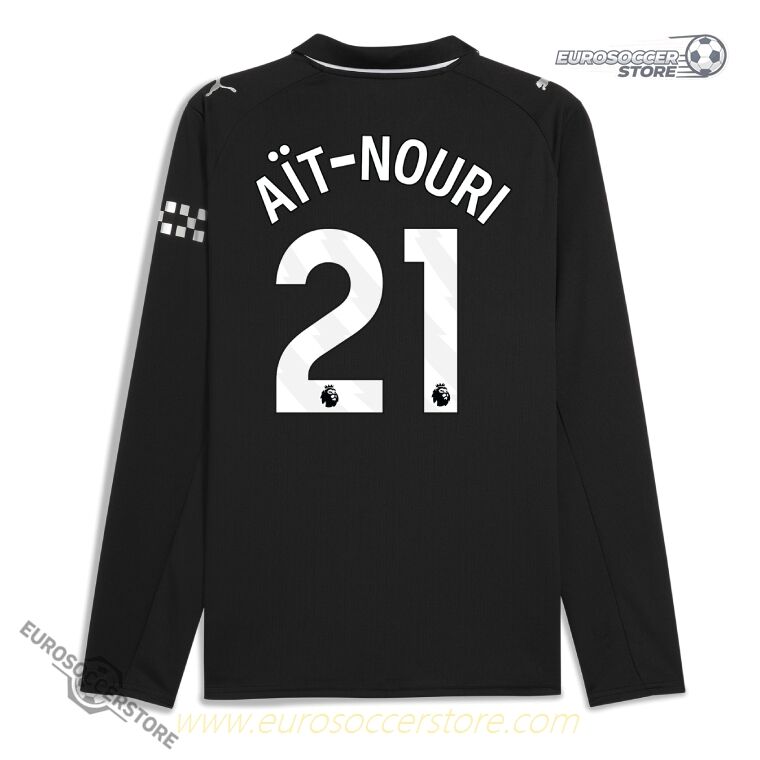 AÏT-NOURI 21 Manchester City Away Long Sleeve Jersey 25-26