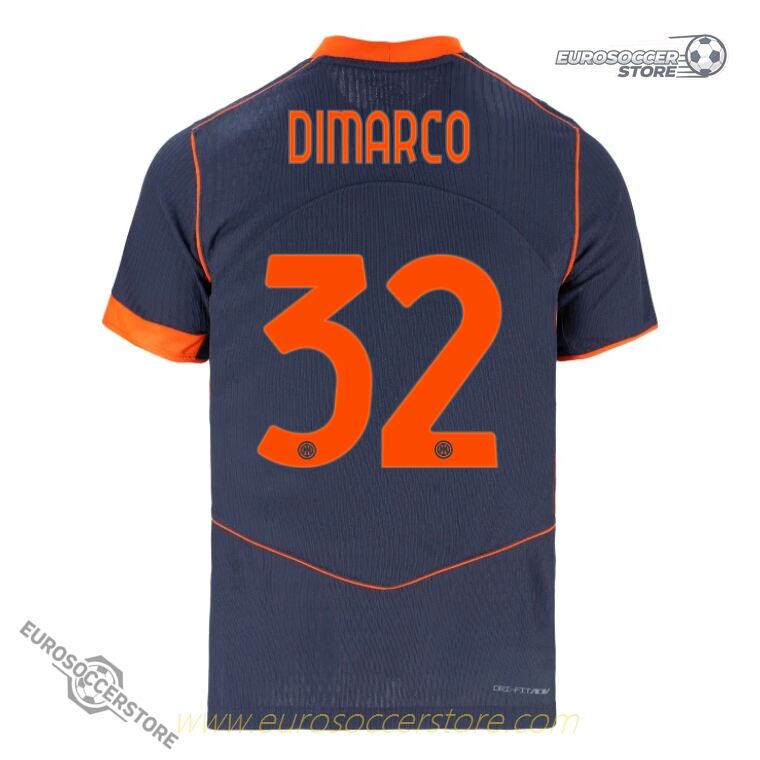 Inter Milan's 25-26 Season Third Jersey, featuring DIMARCO with the number 32 (Player Version)