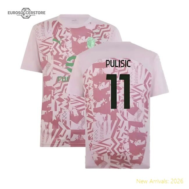 2024-2025 Ac Milan Pre-match Shirt (grape) (pulisic 11)