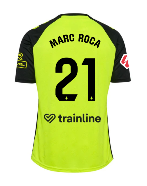 Away Jersey of MARC ROCA 21 for Real Betis in the 24-25 Season