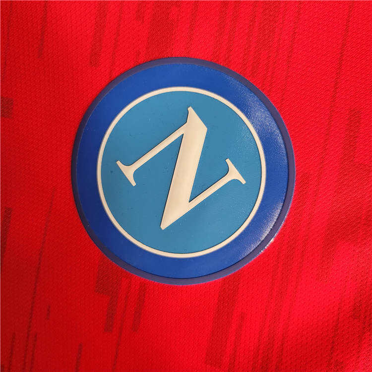 Napoli 2324 Soccer Shirt Champion Edition Red Football Shirt -