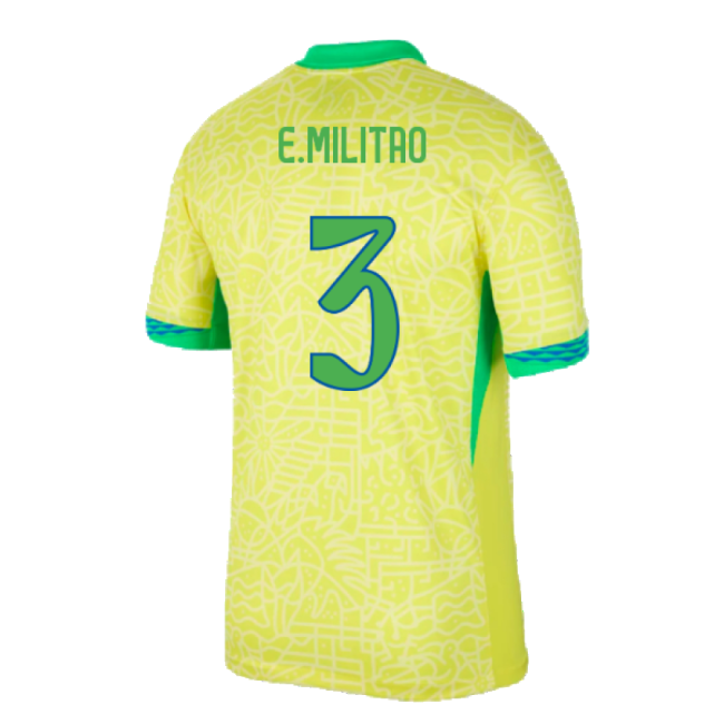Militao 3 Elite Style Brazil Home Player Jersey 2024-2025