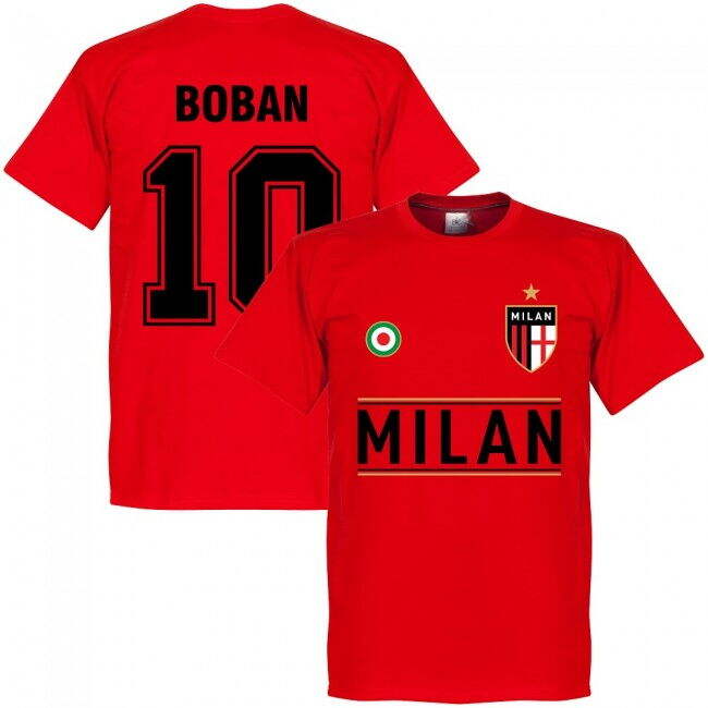 T-Shirt for AC Milan Boban 10 Team - Red fans