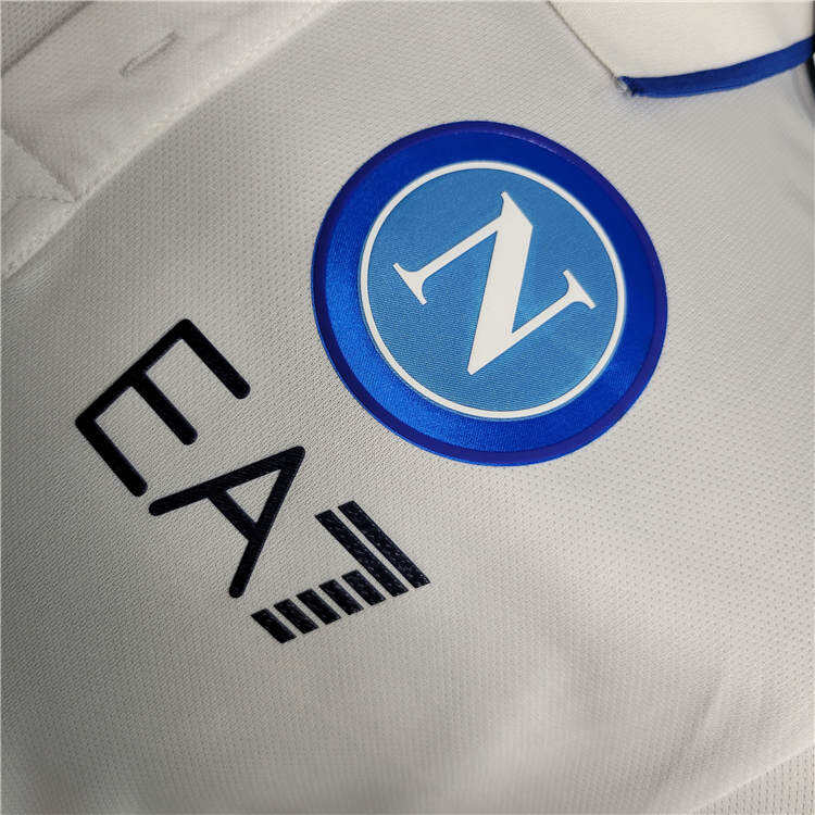 NapoliNaples 2324 White Polo Shirt Football Shirt - Official Replica