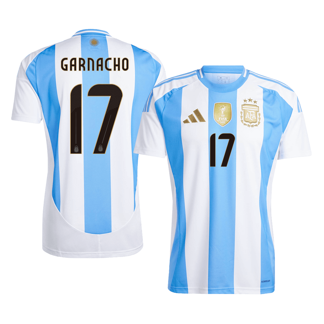 GARNACHO #17 Argentina Home  Soccer Jersey 2024 Authentic Kit