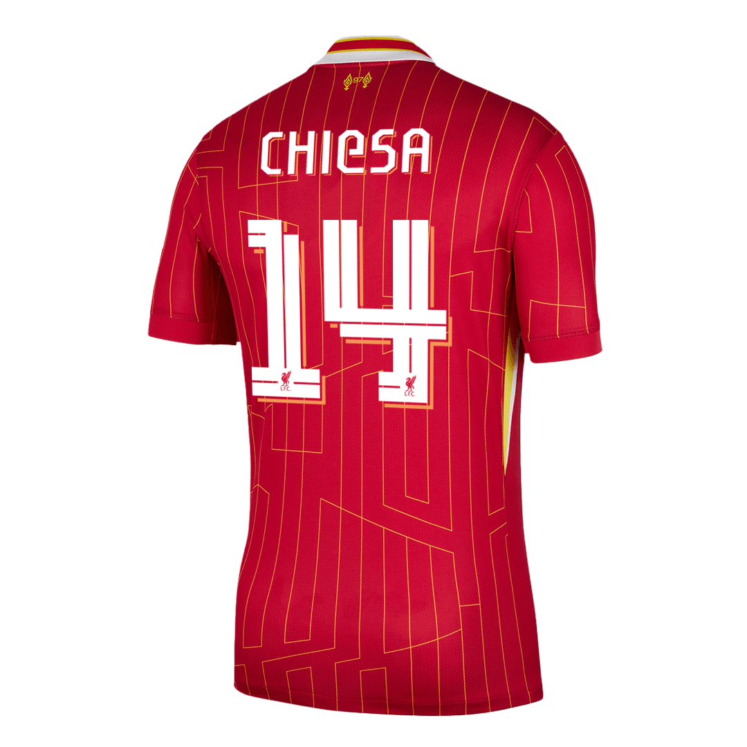 CHIESA #14 Liverpool Home  Soccer Jersey 2024/25 - UCL Authentic Kit