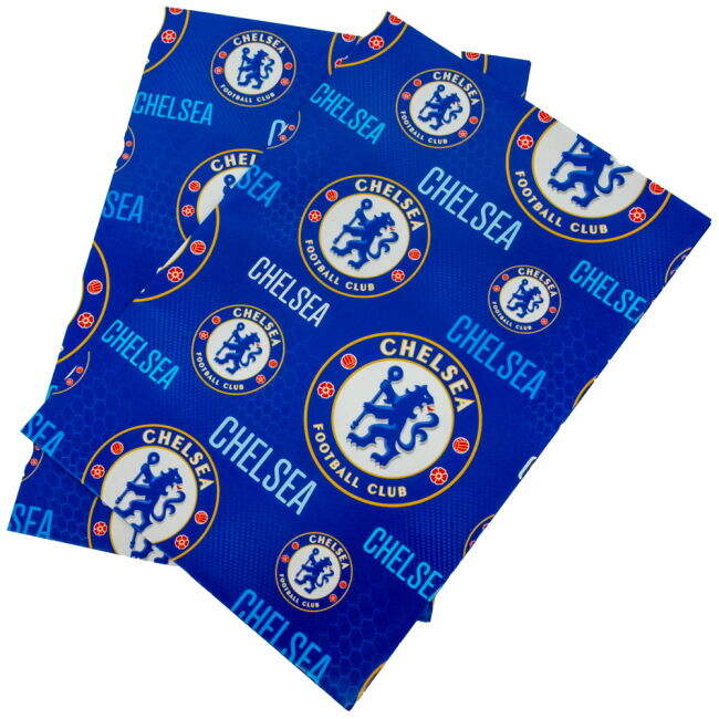 Chelsea FC Text Gift Wrap - authentic style