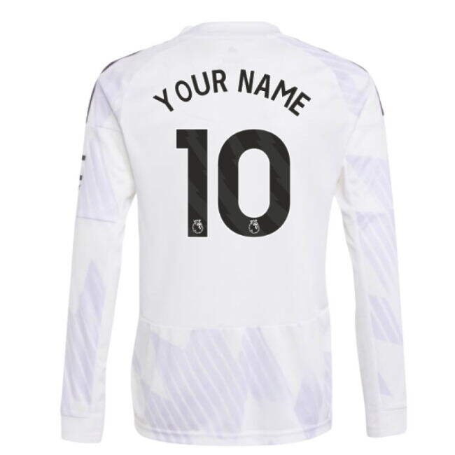 2025-2026 Man Utd Long Sleeve Away Shirt (Kids) (Your Name)