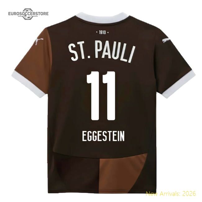 Top-grade 2024-2025 St Pauli Home Shirt (kids) (eggestein 11)