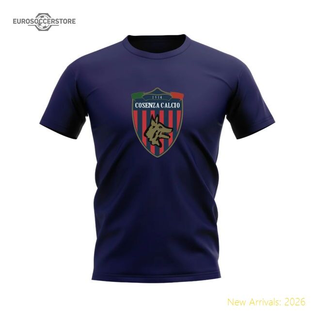 First-class Cosenza Badge T-shirt (navy) - Supporter Edition