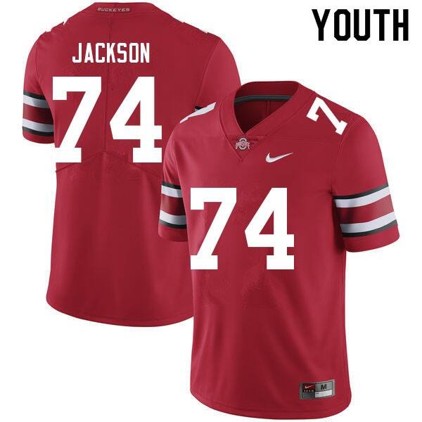 Fan Favorite Youth Ohio State Buckeyes #74 Donovan Jackson Red Jersey