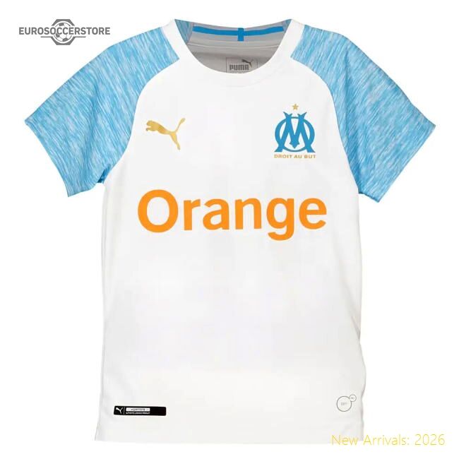 Performance 2018-2019 Olympique Marseille Home Little Boys Mini Kit