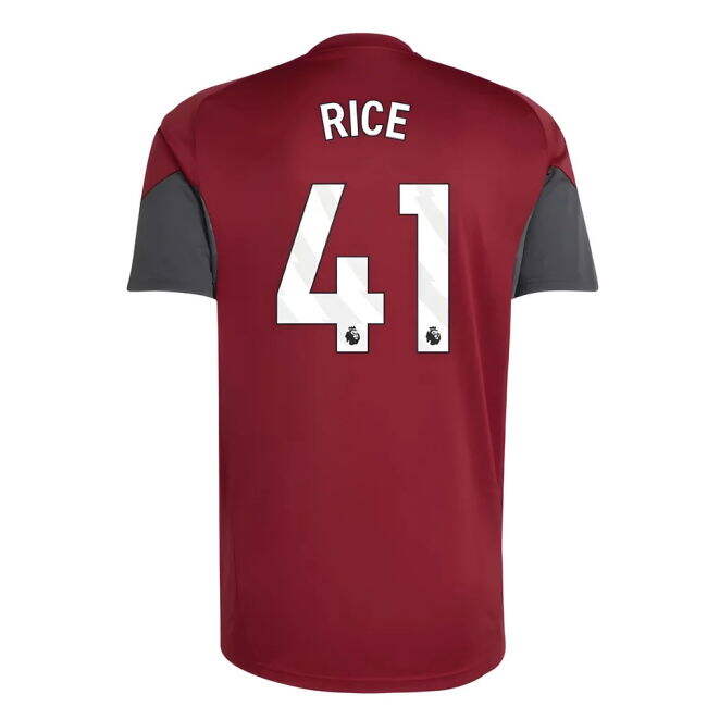 2025-20 Arsenal Authentic Training Soccer Jersey Rice 41 L S