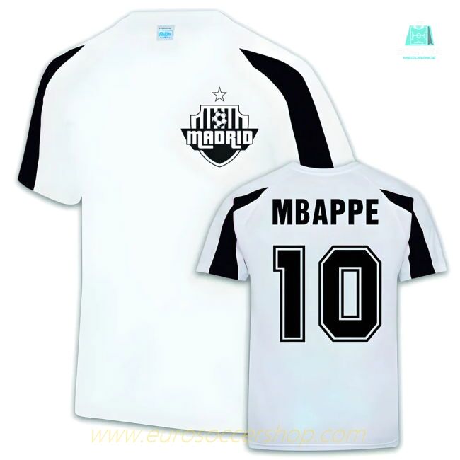 Kylian Mbappe Real Madrid Sports Training Jersey (White)