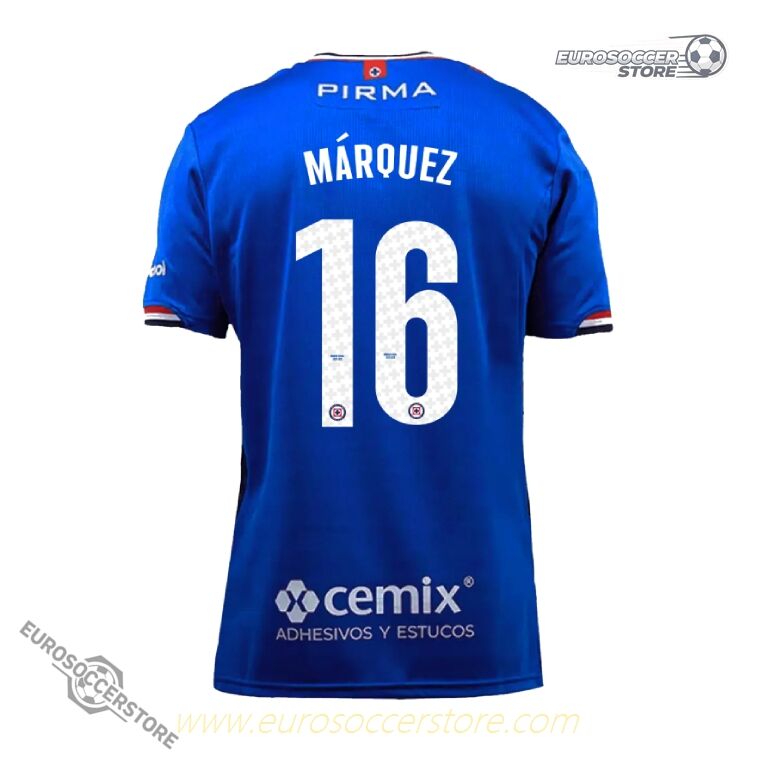 Cruz Azul Home MÁRQUEZ 16 Football Jersey 25-26 Season