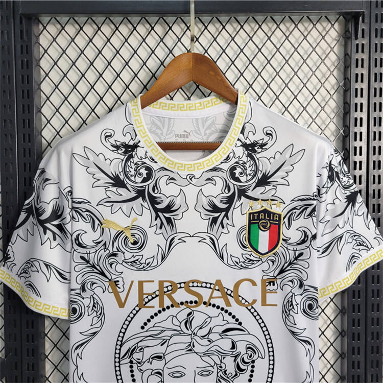 Official Italy X Versace White Shirt - Official Replica 17023