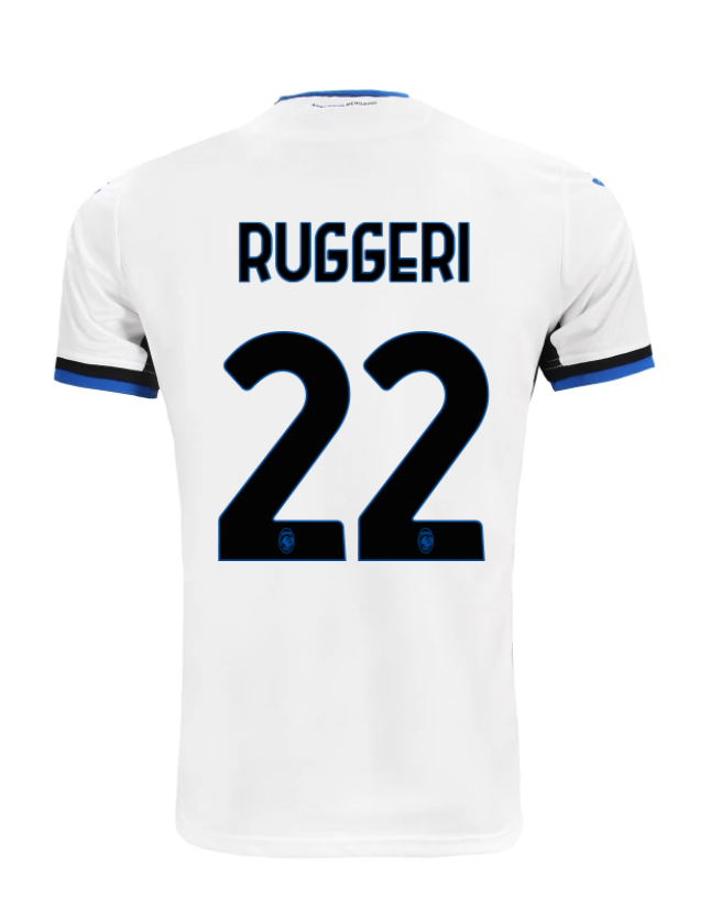 Atalanta's 24-25 Season Away Jersey, Worn by RUGGERI with Number 22