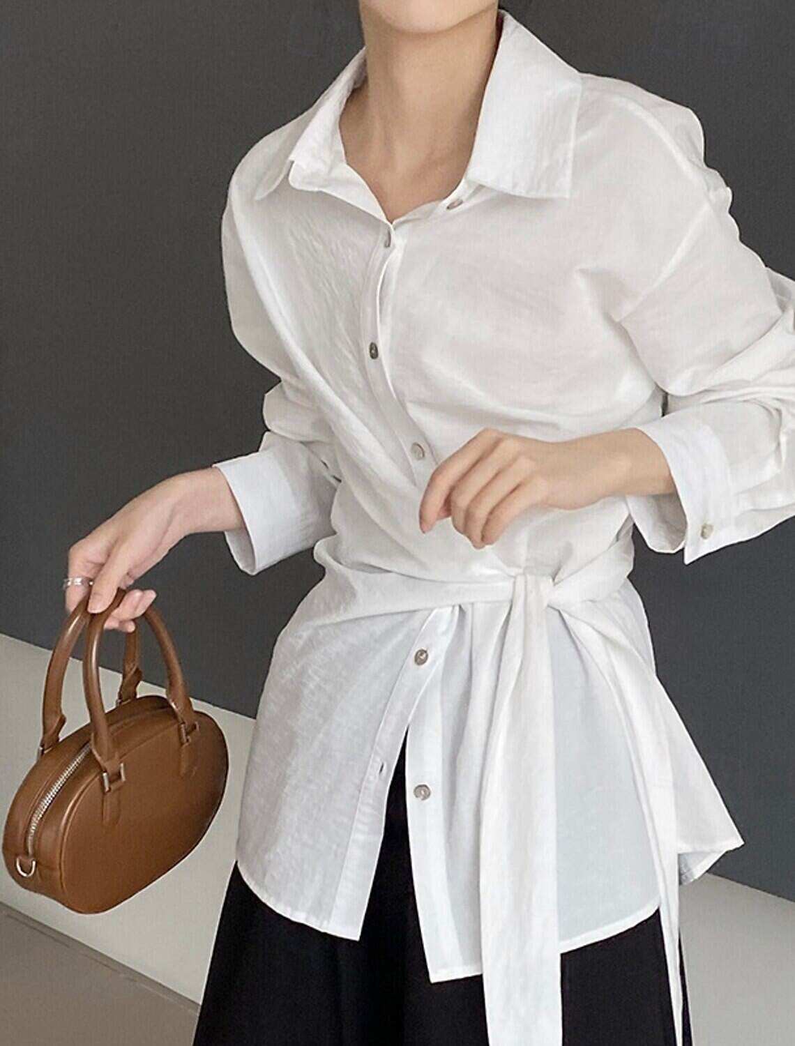 Women's Shirt Daily Stylish Long Sleeve Shirt Collar Spring & Fall