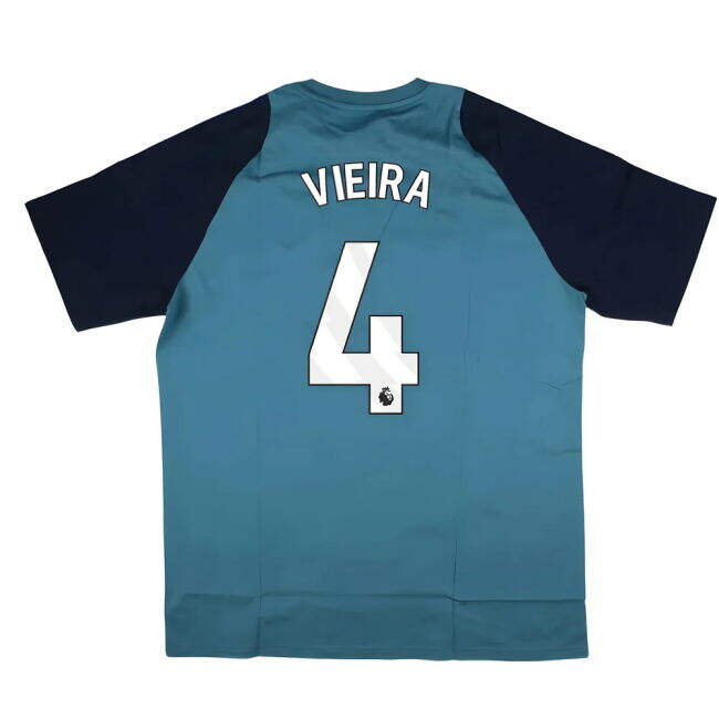 2025-2026 Arsenal Training Tee (Blanch Blue) (Vieira 4) - authentic...