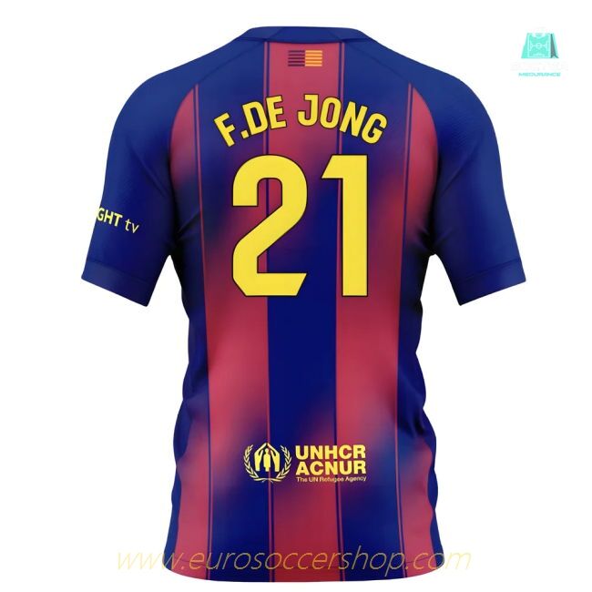 2025-2026 Barcelona Home Shirt (Kids) (F.De Jong 21)