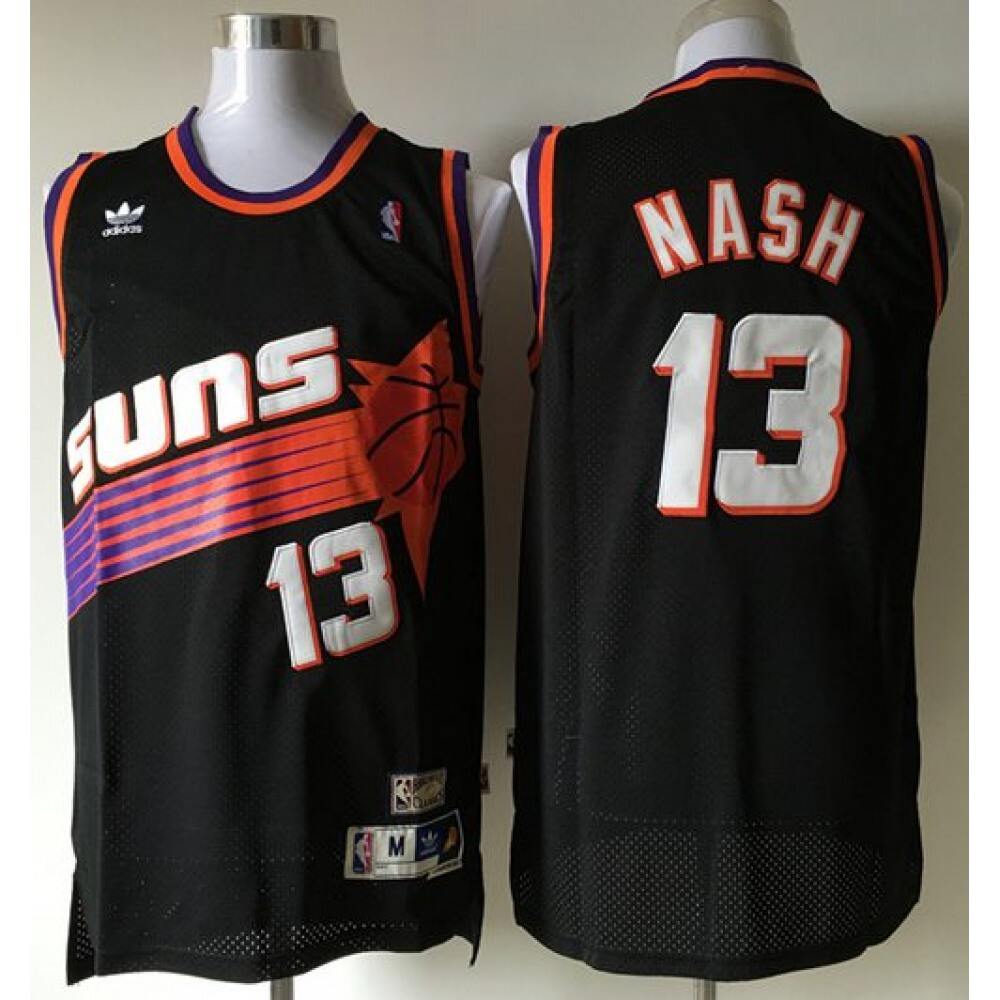 Suns #13 Steve Nash Black Throwback Stitched NBA Jersey