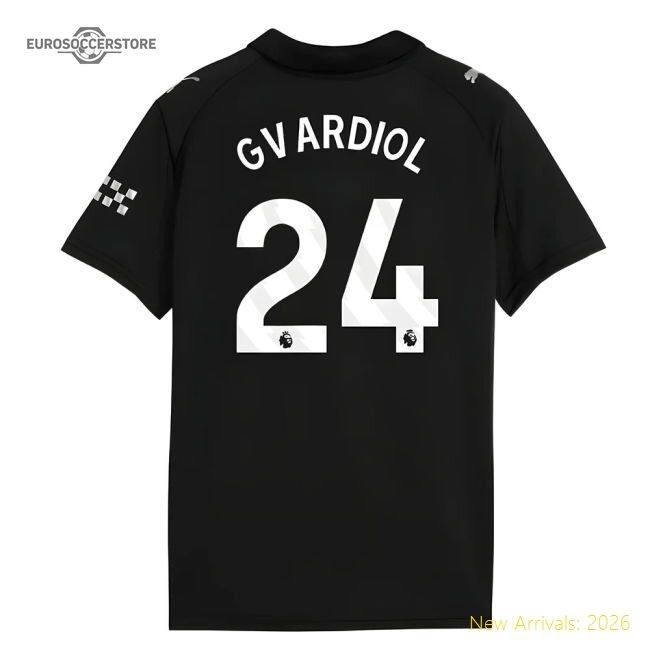 Authentic 2025-2026 Man City Away Shirt (kids) (gvardiol 24)