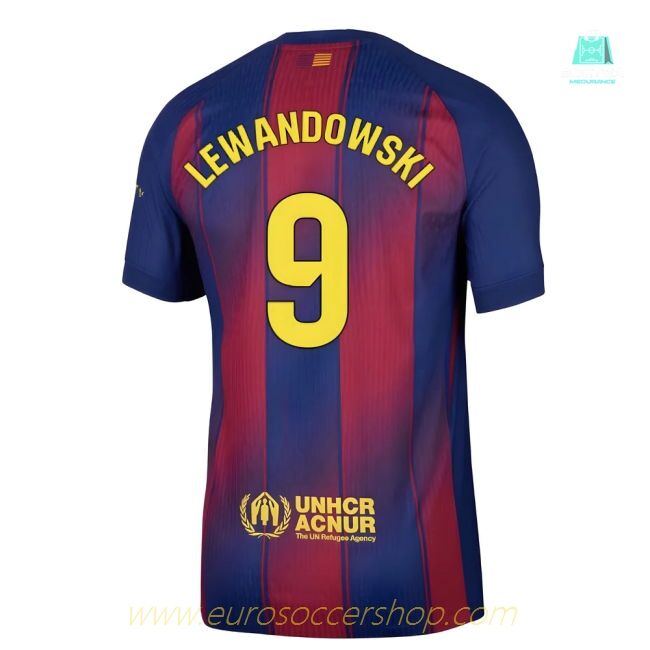 2025-2026 Barcelona Authentic Home Shirt (Lewandowski 9)