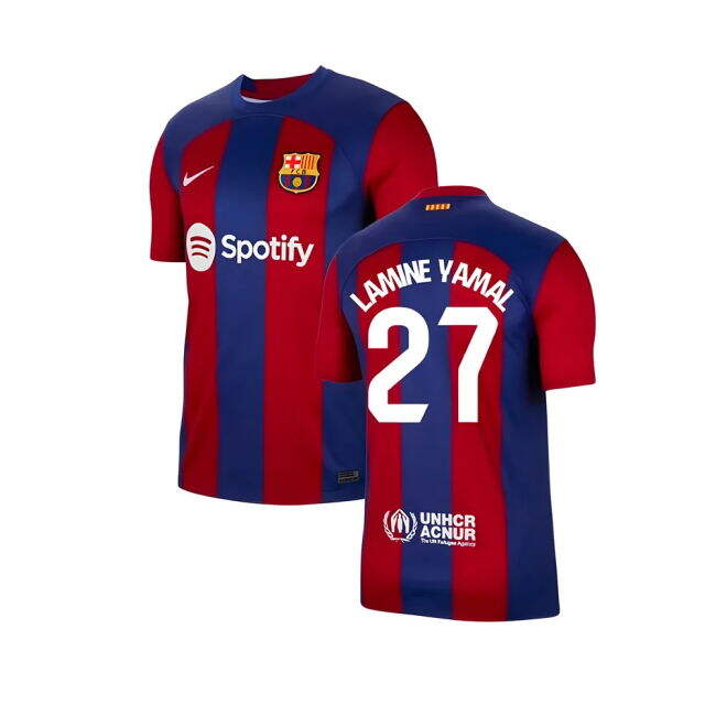 Fan Quality Barcelona Home Supporter Kit (Adults) (Lamine Yamal 27)