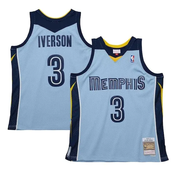 Allen Iverson MEM Swingman Jersey - fashionable Basketball - Blue