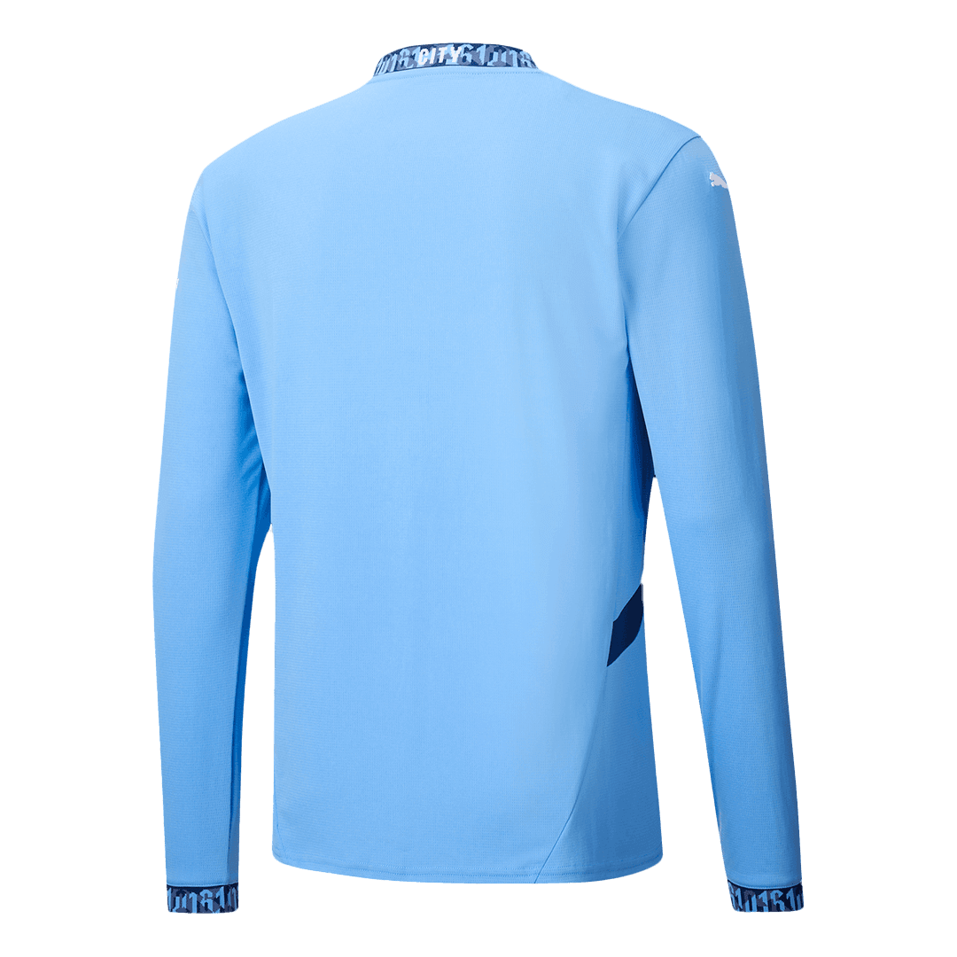 Manchester City Home Long Sleeve Soccer Jersey