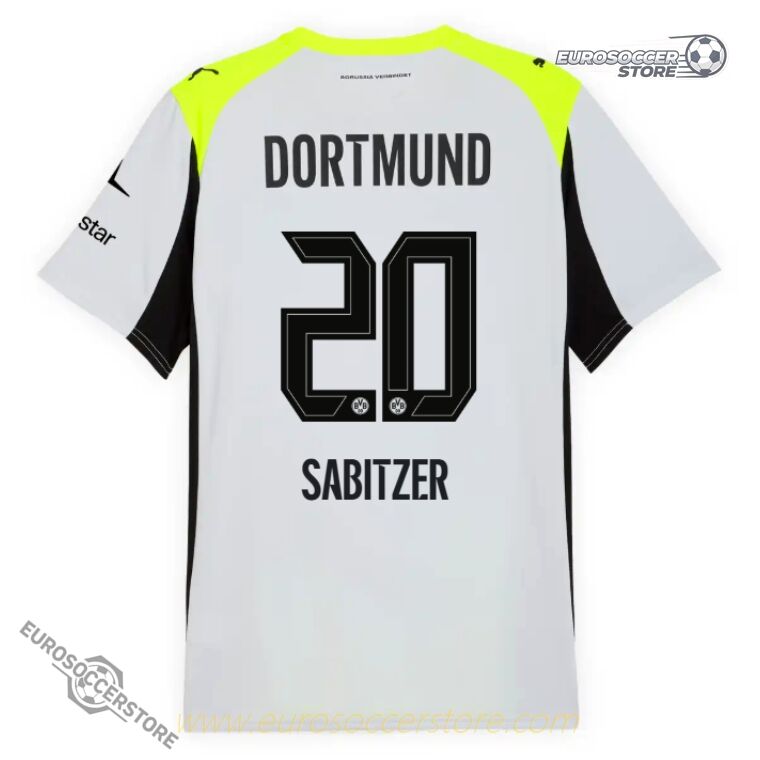 Away Jersey of Borussia Dortmund for SABITZER, 2025-2026 Season, Version 20