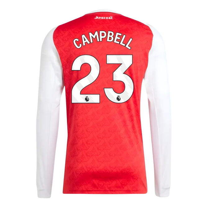 Arsenal Home Football Jersey 2025-20 Campbell 23 L M S