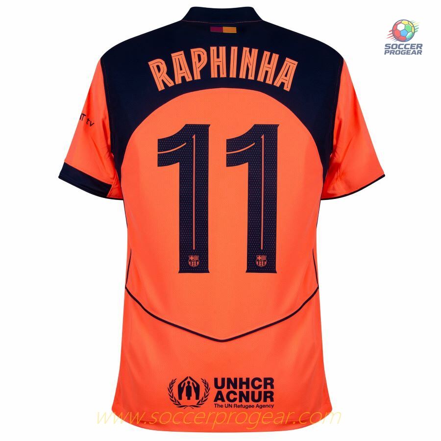 Barca Third Team Football Shirt 2025/26 Collection Raphinha