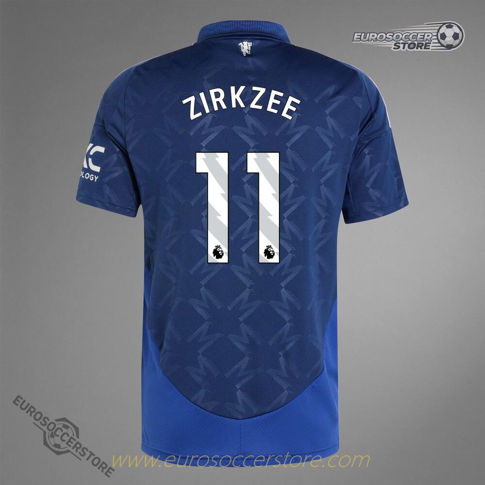 Away Jersey 11 of ZIRKZEE for Manchester United during the 24-25 season