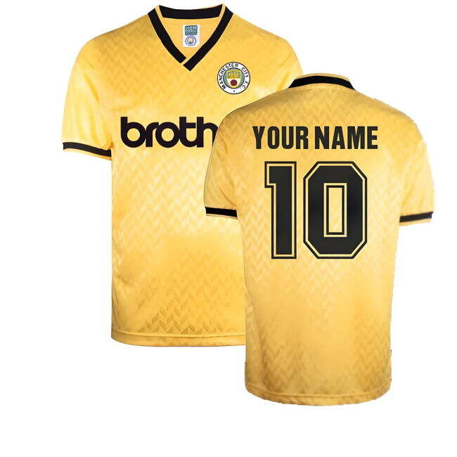Licensed Manchester City 1989 Third Retro Shirt (Your Name)