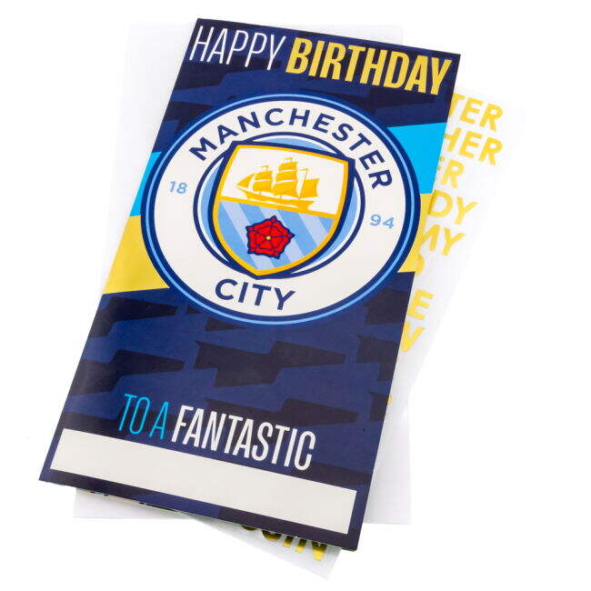 Manchester City FC Personalised Birthday Card - fan gear