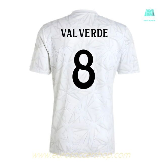 2024-2025 Real Madrid Pre-Match Shirt (White) (Valverde 8)