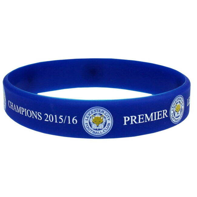 Men's Leicester City FC Premier League Champions Silicone Wristband