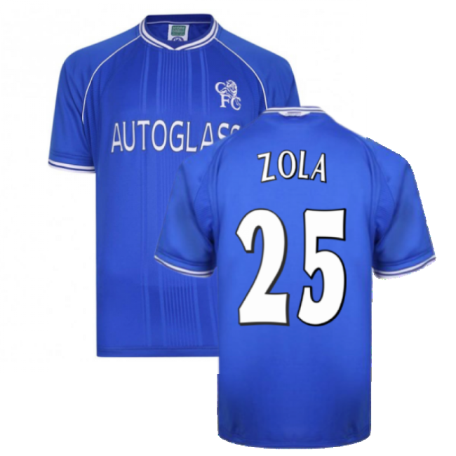 2000-20 Chelsea Home Football Shirt ZOLA Name & Number L M S