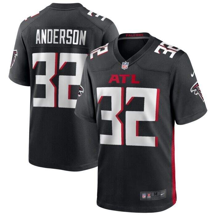 Men's Atlanta Falcons Jamal Anderson Nike Black Game Retir...