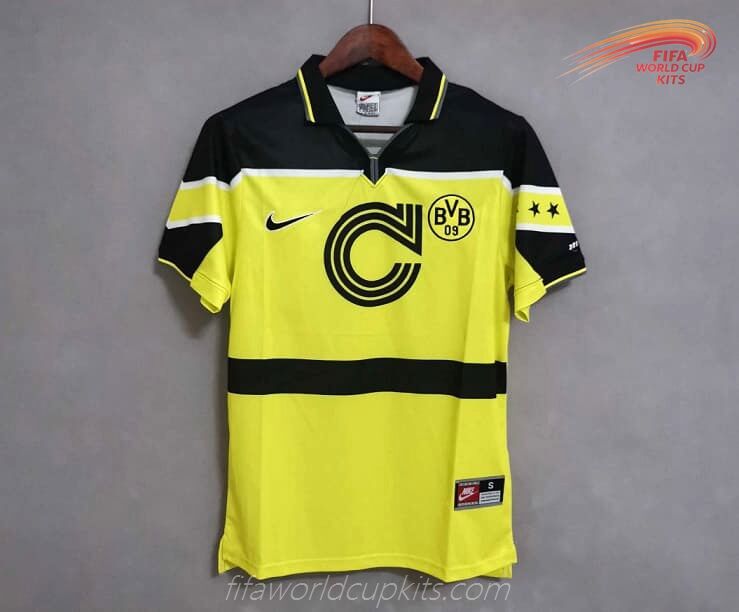 Dortmund 96-97 Home UCL Final Football Kit